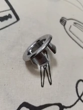 Anillo de desbordamiento para lavabo de baño, tapa de agujero cromado con inserto redondo de seis pies