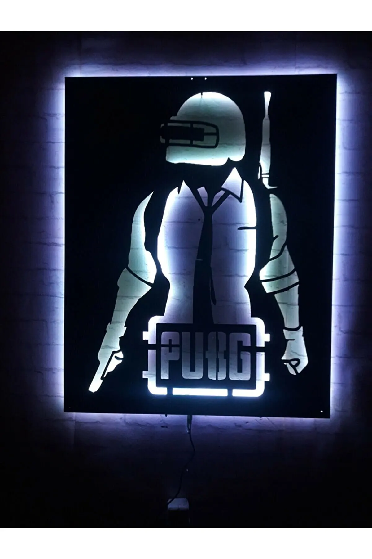 Pubg Gamer Rgb Led Lighted Wooden Mdf Decorative Painting Table Night Lamp Hallway Home Gift Bedroom Workplace Decor - Цена: 4 512,30 руб.
