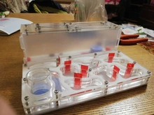 Nido de hormiga acrílico grande y plano con área de alimentación, hormigero grande para mascotas, con castillo de taller de 15*20*7,5 cm