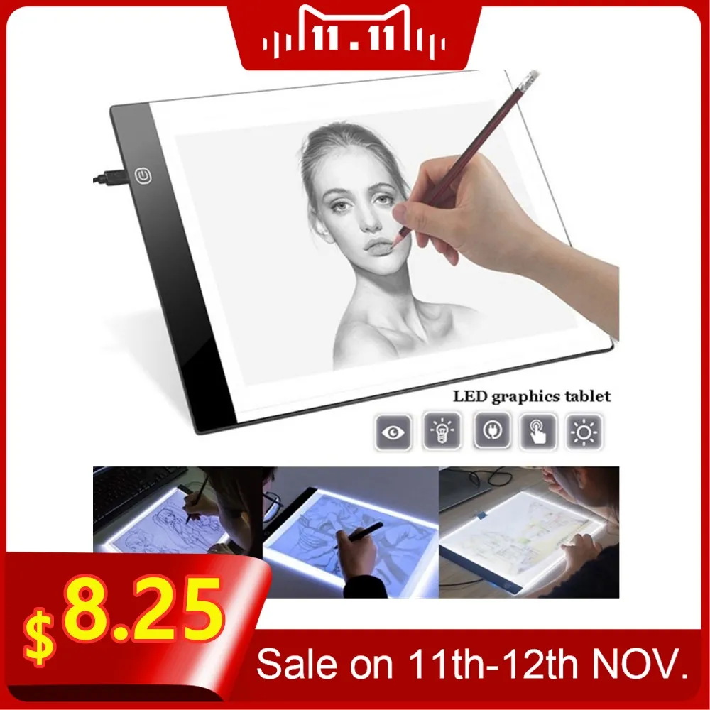Usb Powered Ultrathin A5 Led Drawing Board Pad Animation Tracing Light