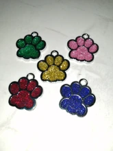 Pendant Pet-Accessories Engraved Dog-Cat-Tags Name-Collar Dog Puppy Paw Personalized