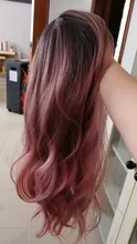 La Sylphide-Peluca de cabello sintético para mujer, artificial cabellera larga con ondas naturales, raíces, negro, Ombre, gris y plata, con flequillo, para fiesta de Halloween