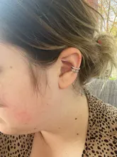 Luckydays-pendientes de Metal con Clip cruzado para mujer, 1 pieza, joyería coreana, para cartílago