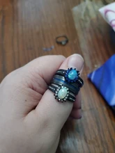 FDLK-anillo de acero inoxidable con borde de escalera cepillado para hombre, anillo de 8MM con ranura azul, regalos del anillo de boda para hombre