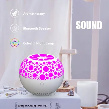 

Aroma Mini USB Bluetooth Speaker Aromatherapy Ultrasonic Air Humidifier with Colorful LED Light for Car Room Home Office