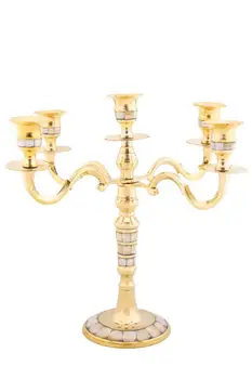 

Candlestick for 5 candles with mother of pearl