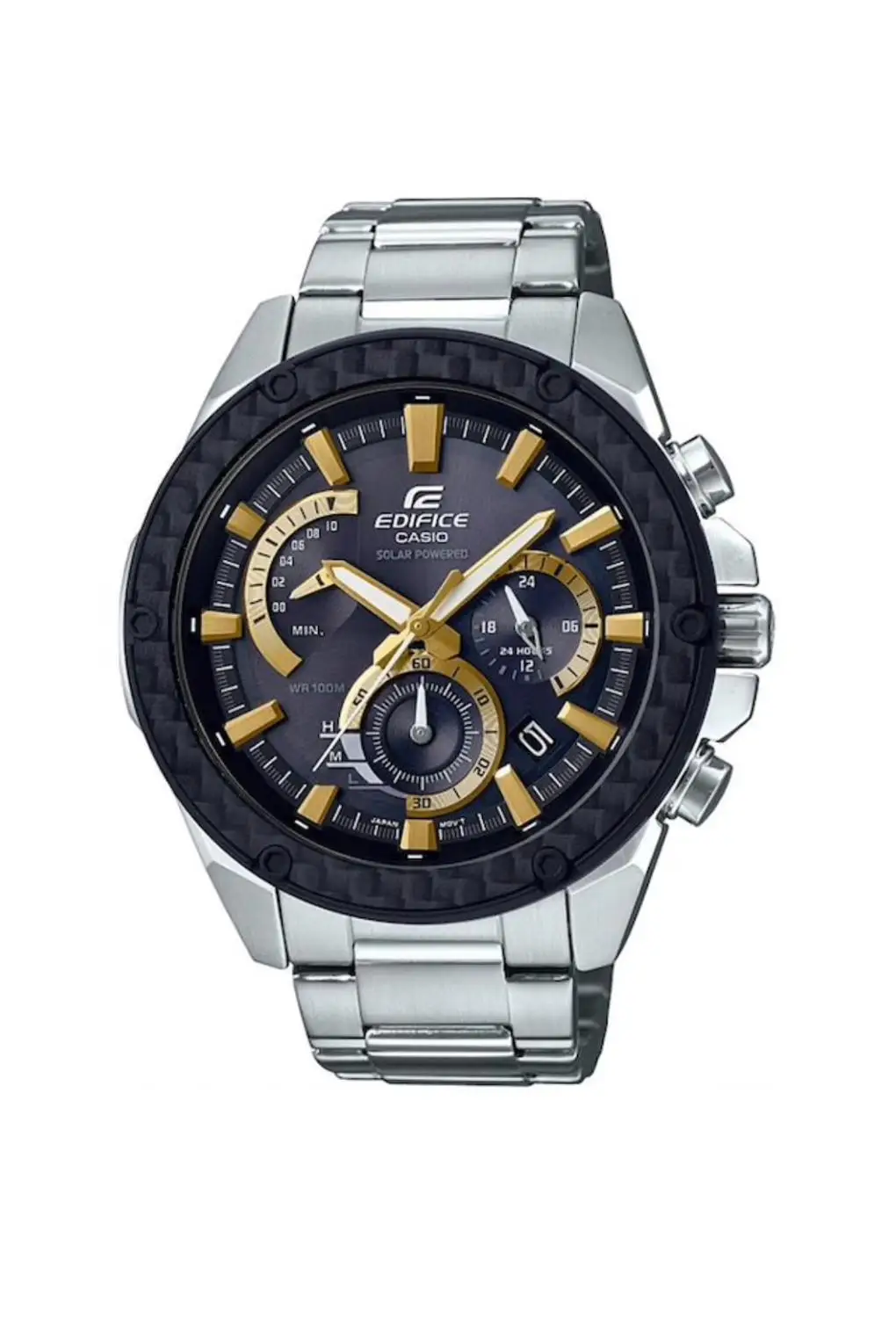 Casio Edifice часы на солнечных батареях карбоновый Чехол Мужские наручные брендовые