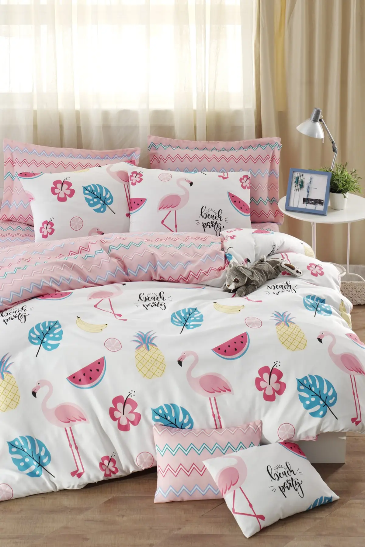 

Home & Home Home Easy-Iron Duvet Cover Set Double Cocktail White 200X220 cm