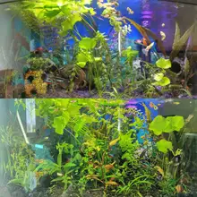 Luz de acuario LED RGB de 12-46CM 5050, luz sumergible para tanque de peces, lámpara de oxigenación con burbujas de aire acuático, enchufe para UE y EE. UU.