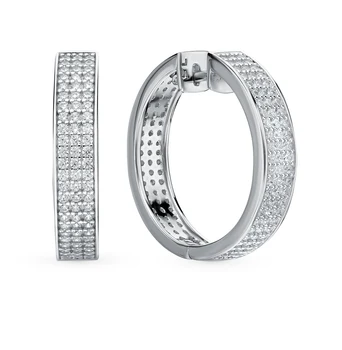 

Silver earrings with cubic zirconia sunlight sample 925