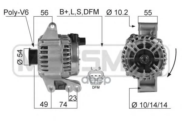 Генератор Ford Fiesta 1,3 Era арт. 210359