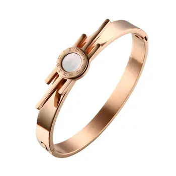 

Angemiel Rose Color Pearlescent Quartz Gemstone ÇelikBayanBileklik