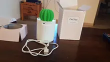 280ML Air Humidifier Soft LED Light Cactus Ultrasonic Aroma Essential Oil Diffuser 