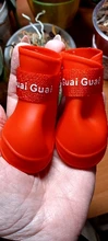 Zapatos para mascota de perro de lluvia, 4 unidades/lote S/M/L, botines de goma antideslizantes, impermeables, para perros y gatos