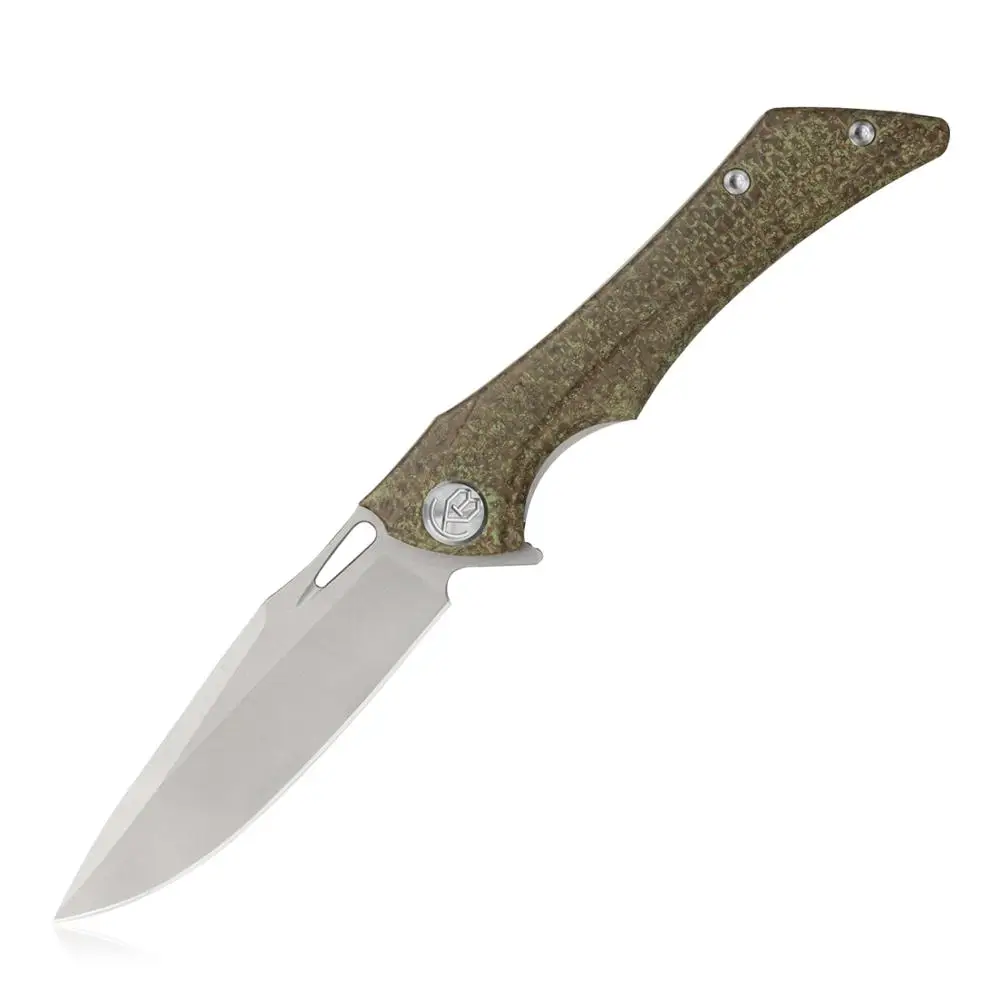 KB245-RAVEN складной KNIEF 3," AUS-10 лезвие DROP POINT - Цвет: Brown