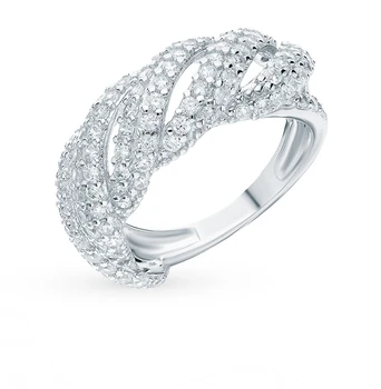 

Silver ring with cubic zirconia sunlight sample 925