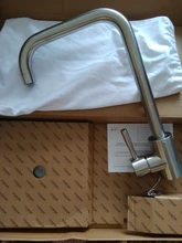 Leeme-grifo de acero inoxidable con un solo Mango para la cocina, rociador de un solo orificio, cepillado, L74998A-4 3