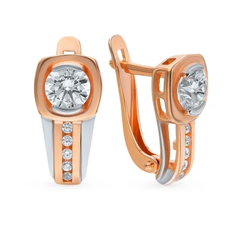 

Silver earrings with cubic zirconia sunlight sample 925