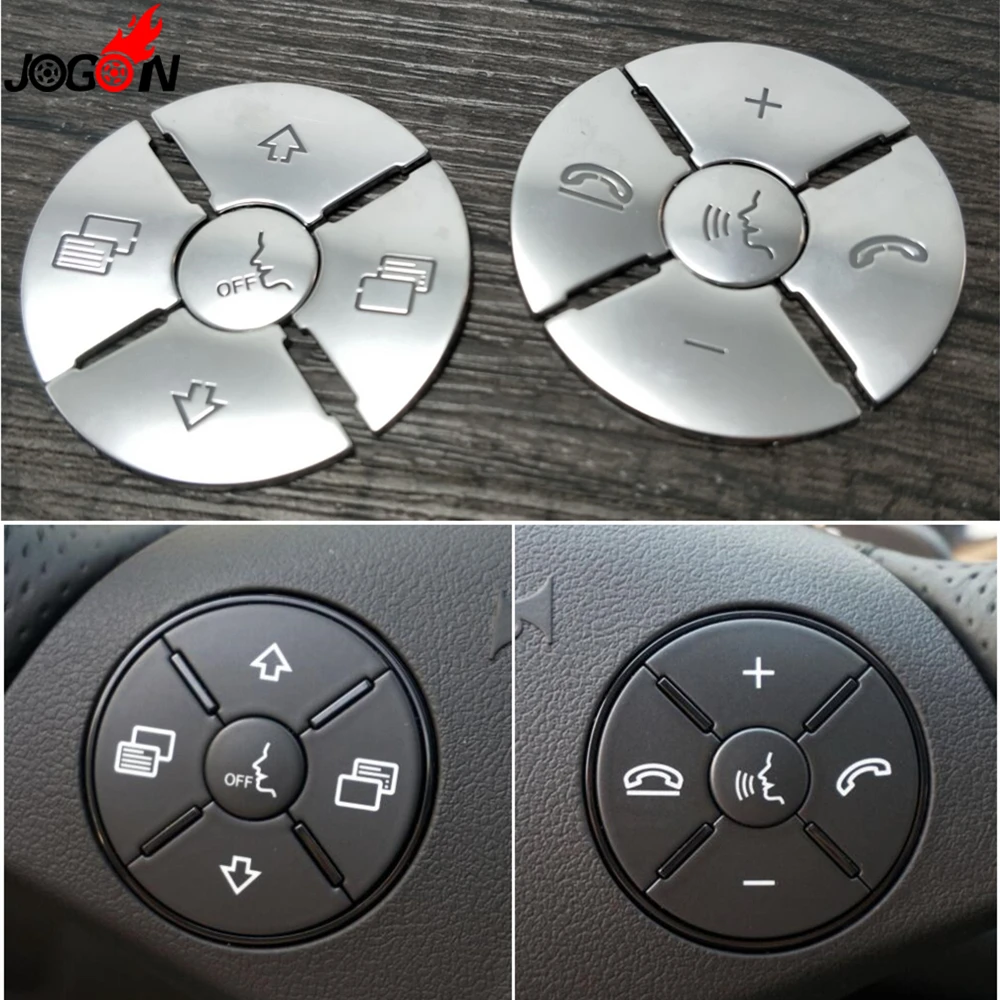

Car Interior Steering Wheel Button Switch Trim Cover Sticker For Mercedes Benz R ML GL CLS SLK