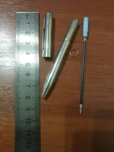 Mini Bolígrafo De Metal duradero, bolígrafo giratorio de bolsillo, portátil, pequeño, de aceite, herramienta de escritura exquisita, 1 Uds.