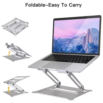

Laptop Stand for 11-17 Inch Notebook Laptop Riser with Heat-Vent to Elevate Laptop, Adjustable Desktop Holder Compatible for Mac