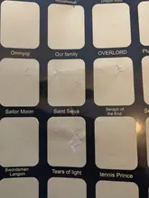 Decoración de la parte superior del hogar, póster de Anime rascador, lista de cubo de Anime, iconos artísticos prémium, gran regalo para los fanáticos del Anime, 100