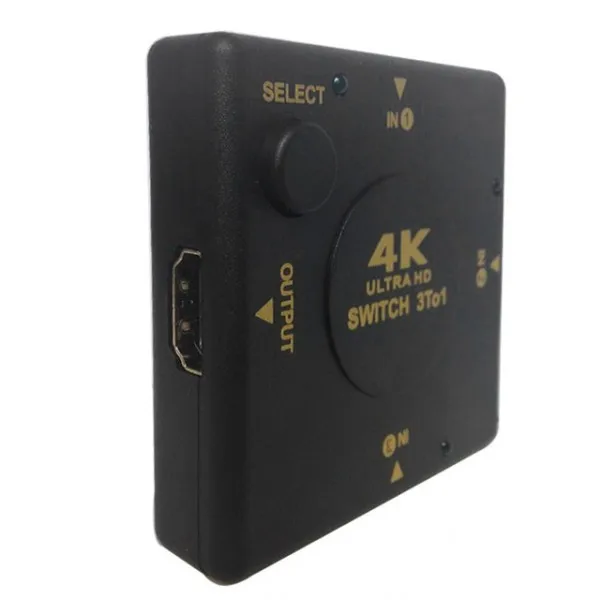 Переключатель распределитель 3-х портовый Switch Ultra HD 4K для DVD HDTV XBOX PS3 hdmi selector 3 to 1