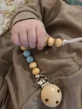 Chupete de bebé Clip cadena cuentas de madera Dummy Clip Chupetas chupete mordedor Clip Correa soporte para pezones cuerda Anti-caída