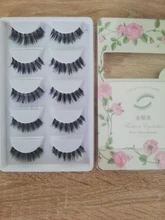 Pestañas postizas de visón Natural y grueso, extensiones de maquillaje, 5 pares