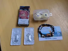 MOONZI verde anual lente de contacto de lentes de contacto para los ojos pequeña hermosa alumno 2 unids/par grado de miopía receta