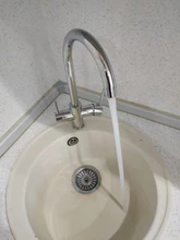 Grifo de latón con rotación de 360 grados para agua filtrada, grifería de cocina con ángulo doble y ángulo derecho, accesorio para fregadero de cocina