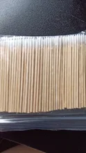 300 Uds mango corto de madera pequeño señaló cabezal con punta hisopo de algodón cejas tatuaje belleza maquillaje Color de uñas de costura dedicado sucio recoger