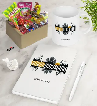 

Personalized Making Engineer Nostalgic Lezzetler Notebook Pen Mug Gift Seti-2