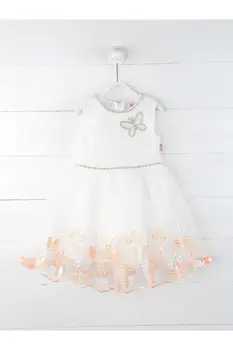 

Powder White Female Child Evening Dress