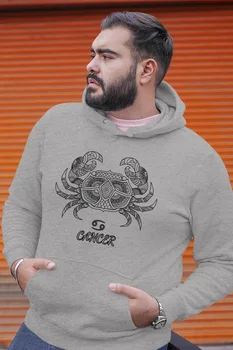 

Angemiel Wear Cancer Crab Bush Gray Men 'S Hooded Sweatshirt