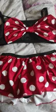 Bañador de Minnie para niñas pequeñas, conjunto de Bikini de dos piezas, traje de baño de bebé, ropa de playa para niños de 0 a 5 años