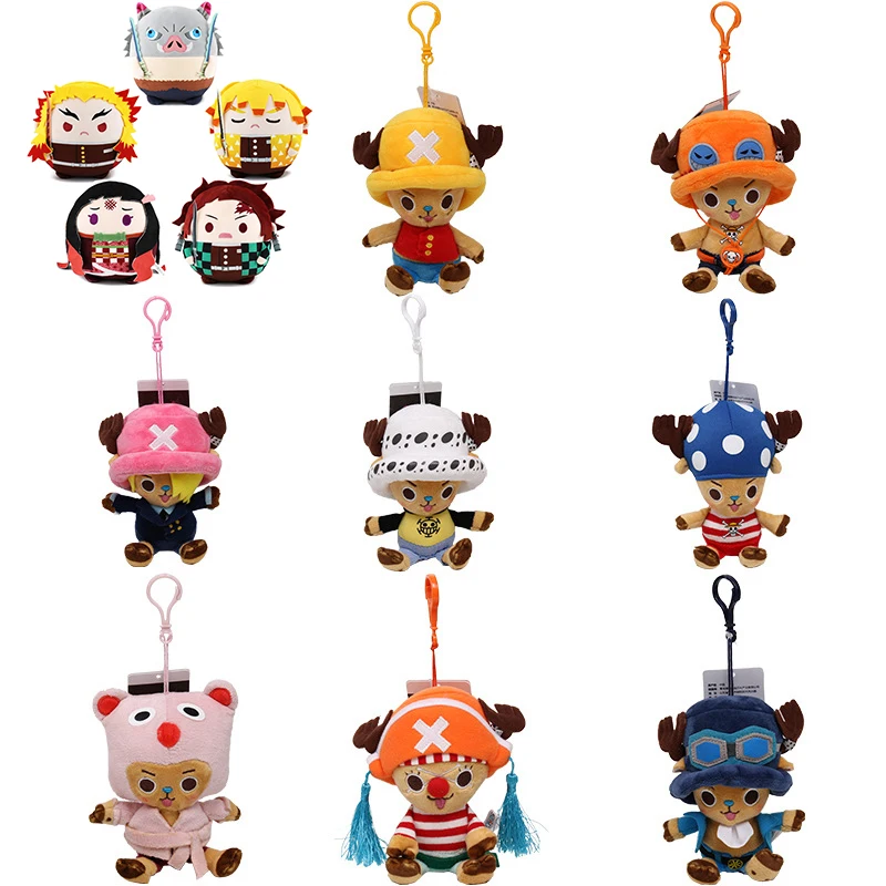 10CM One Piece Plush Toys Luffy Sabo Chopper Plush Doll Stuffed Anime 