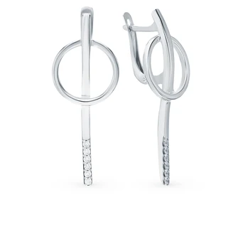 

Silver earrings with cubic zirconia sunlight sample 925