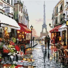 Алмазная мозаика GF 1198 Прогулка по Парижу 40*50