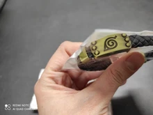 HEYu-pulsera trenzada de cuero con personaje de dibujos animados, brazalete de aleación, joyería para disfraz