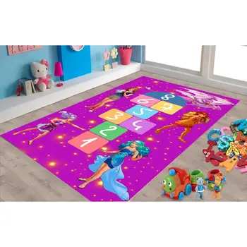 

Alves And Hopscotch 2 Patterned Carpet ,Non Slip Floor Carpet,Teen's Carpet,Turkish Rug
