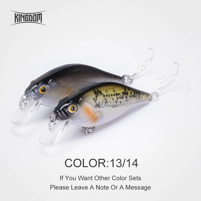 Kingdom Fishing жесткие приманки тонущие гольян воблеры Джеркбейт кренкбейт 55 мм 6,5 г пластиковые приманки Четыре цвета модель 7501 - Цвет: Color 13 14