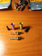 10 unids/lote de Conector estéreo de 3,5mm con cola protectora, chapado en oro, 3 polos, conector macho de 3,5mm, conector para auriculares, DIY