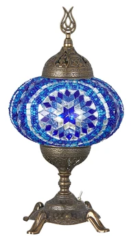 

Battery Operated Turkish Moroccan Mosaic Colorful Table Bedside Lamp
