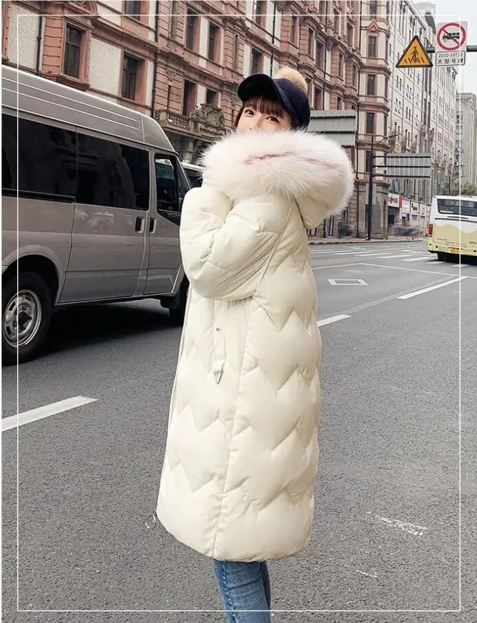 Nouveaux, манто surdimensionnés épais veste d'hiver женщины с capuche col RU fourrure ИСП le bas \ coton манто, Длинное нарядное платье veste Фе