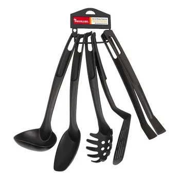 

Set of Kitchen Utensils Privilege Nylon Black (5 Uds)