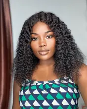 RESHINE-Peluca de pelo rizado de Mongolia, cabello humano con encaje frontal 13x4, 180%, 13x6, cierre de encaje rizado, prearrancado