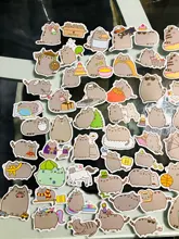 100 unids/pack Kawaii grueso gato diario impermeable decorativo papelería pegatinas artesanales Scrapbooking DIY álbum diario