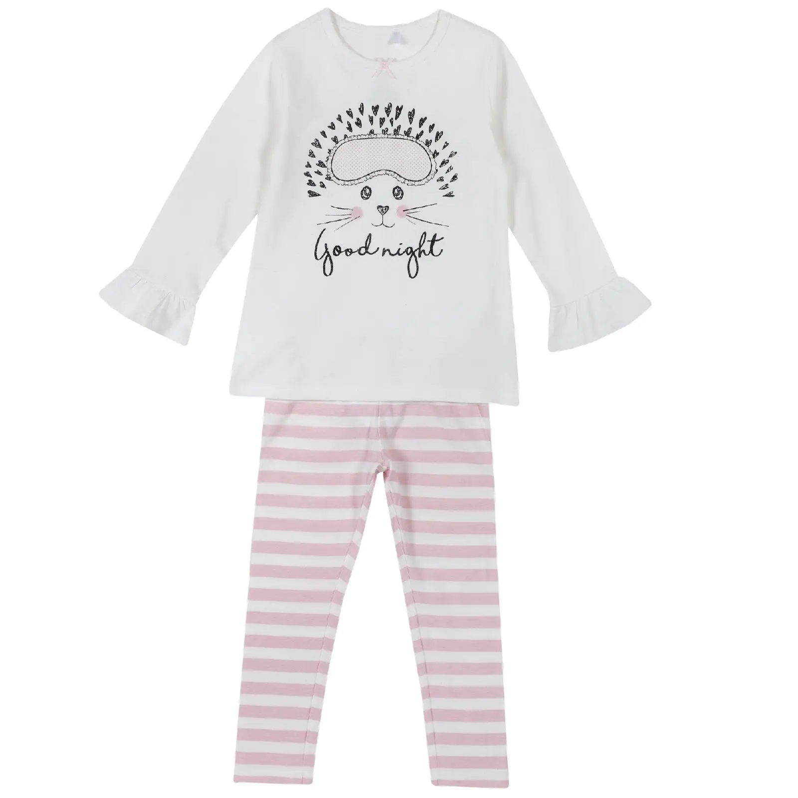 Chicco Pyjama Print Goede Nacht, Lange Mouw Voor Meisjes, Roze Chicco Pyjama Print Goede Nacht, Lange Mouw Voor Meisjes, Roze