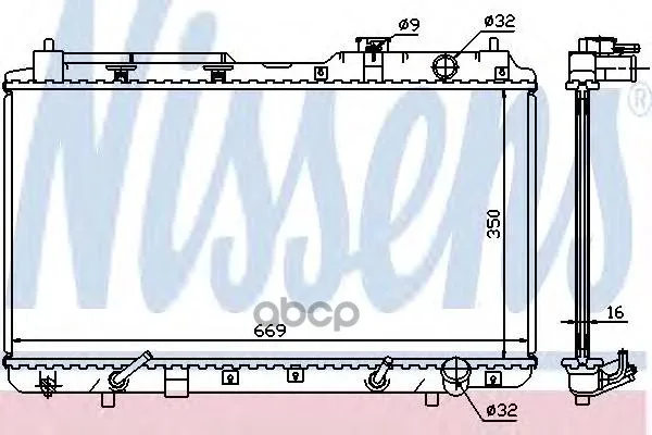 Радиатор Honda Cr-V 2.0 A/T 95-03 Nissens 681021 Nissens арт. 681021
